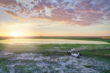 King Lewanika Lodge: Lagerfeuer