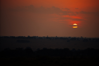 Nasikia Mobile Migration Camp: Sonnenuntergang