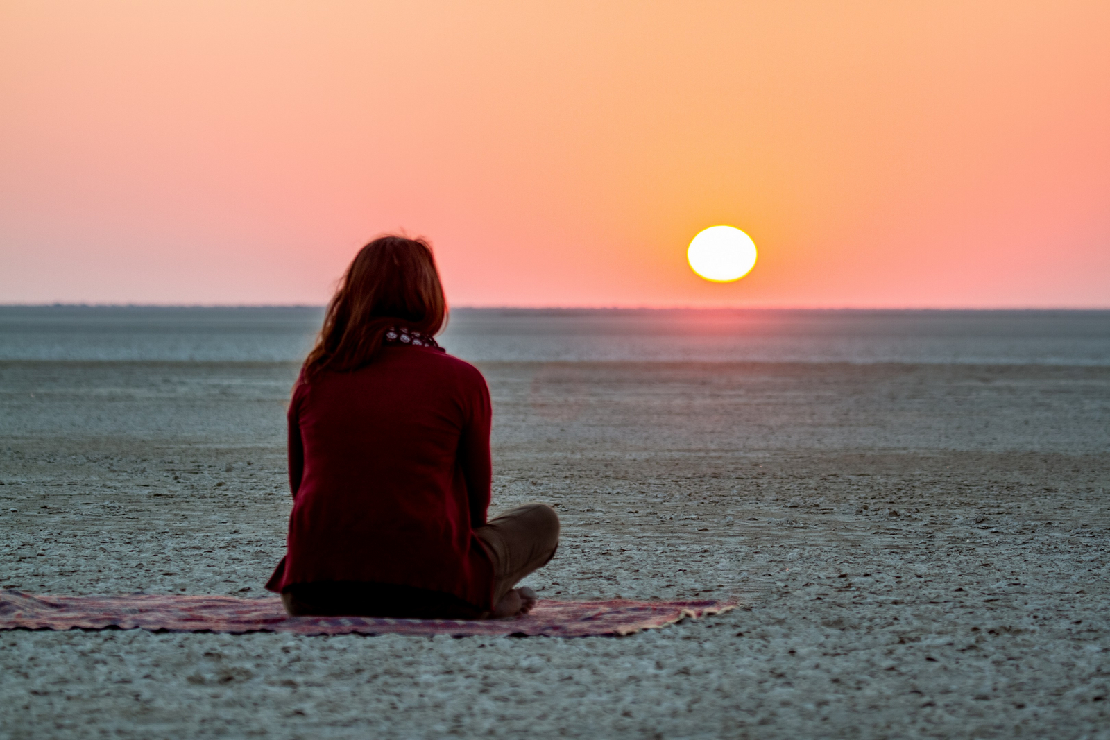 Salt Pans Sleep-out Salt Pans Sleep-out: Gast vor dem Sonnenuntergang