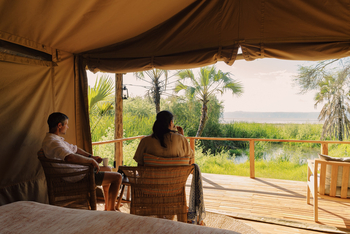 Kisima Ngeda Camp: Gäste in ihrem Zelt