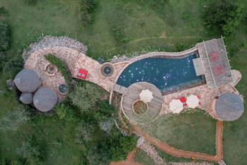 Mara Bushtops: Luftbild Spa-Pool