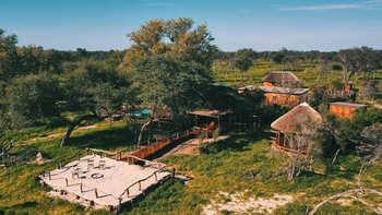 Mogogelo Camp Mogogelo Camp: Luftbild Camp und Boma