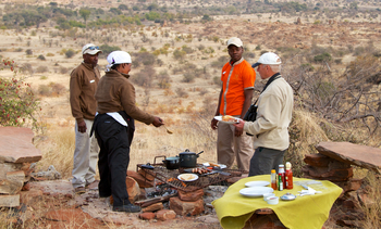 Tuli Safari Lodge Mashatu: Frühstück im Busch