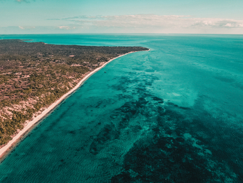 Anantara Bazaruto Island Resort: Küstenlinie von oben