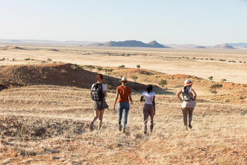 Namib Desert Lodge: Wanderung durch Grasland