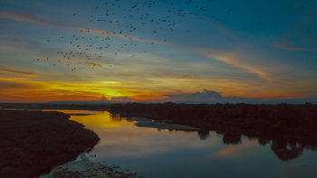Kanyemba Lodge: Sonnenuntergang