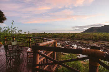 Ruaha River Lodge: Ausblick von der Lodge