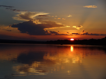 Setari Camp: Untergehende Sonne
