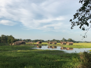 Diphlu River Lodge: Fischerhütten auf Majuli Island