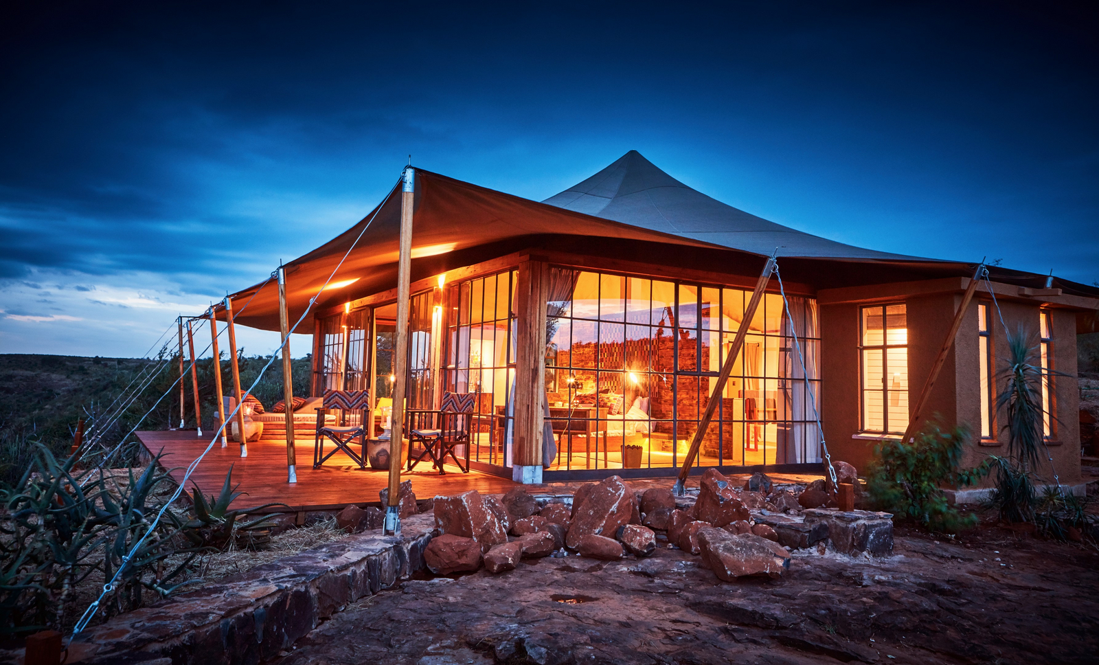 Elewana Lodo Springs Elewana Lodo Springs: Privates Zelt bei Nacht