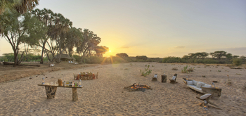 Saruni Rhino Camp: Lagerfeuer vor Camp