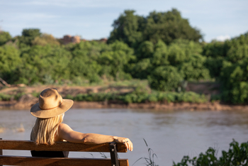 Tuli Safari Lodge Mashatu: Blick über den Limpopo