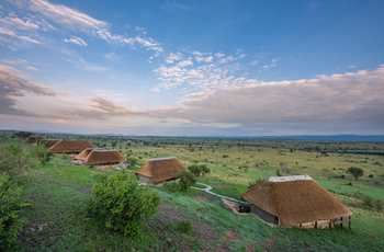 Mara River Post Mara River Post: Gästezelte am Hang
