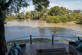 Kanga Camp: Blick aufs Wasser