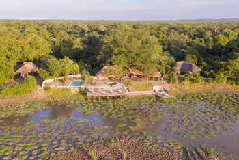 Kafunta River Lodge: Luftbild