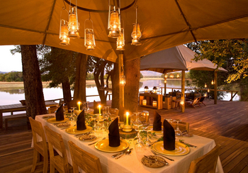 Chindeni Bushcamp: Gedeckter Tisch