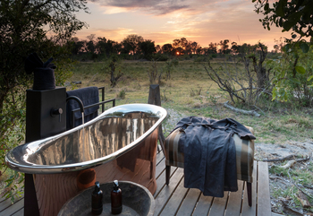 Gomoti Private Camp Gomoti Private Camp: Wanne mit Blick