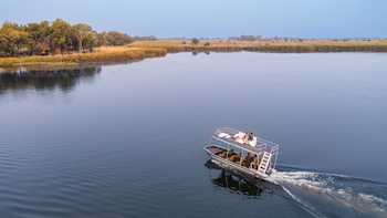 Sitatunga Private Island Camp: Boot auf Rückweg
