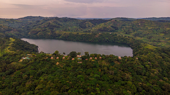 Ndali Lodge: Lodge von oben