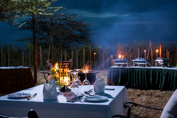 Ngorongoro Oldeani Mountain Lodge: Dinner im Freien