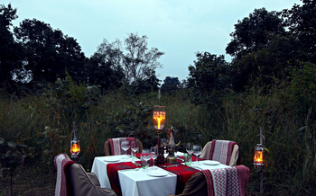 Samode Safari Lodge Samode Safari Lodge: Buschdinner