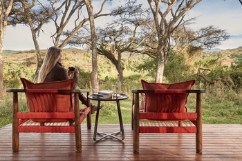 Sanctuary Ngorongoro Crater Camp: Veranda mit Ausblick