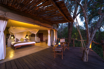 Mkulumadzi Lodge: Terrasse