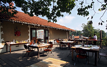 Samode Safari Lodge Samode Safari Lodge: Frühstück auf dem Restaurantdeck