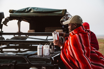 Speke's Camp: Morgenkaffee