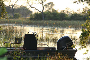 Kujwana Camp: Motorboot