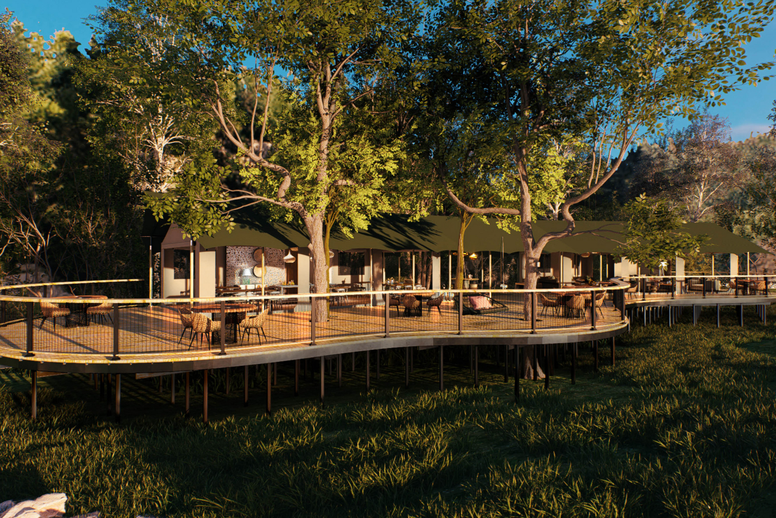 Rekero Camp Rekero Camp: Architektenskizze