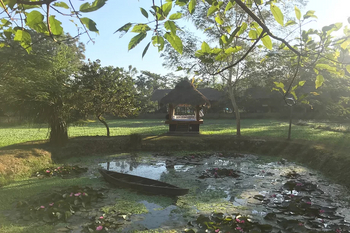 Diphlu River Lodge: Nachen auf einem Teich