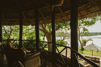 Rufiji River Camp: Blick von der Lounge