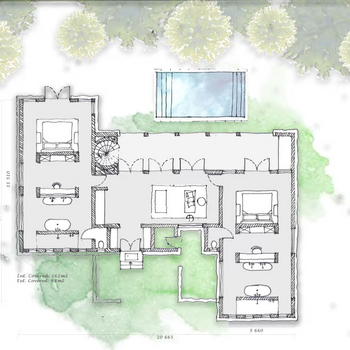 Aramness Aramness: Kothi für 4 Personen Grundriss
