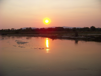 Kutandala Camp: Sonnenuntergang