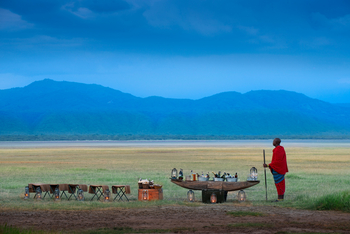 andBeyond Lake Manyara Tree Lodge: Sundowner Setting
