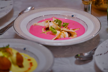 BrijRama Palace: Küche und Dining