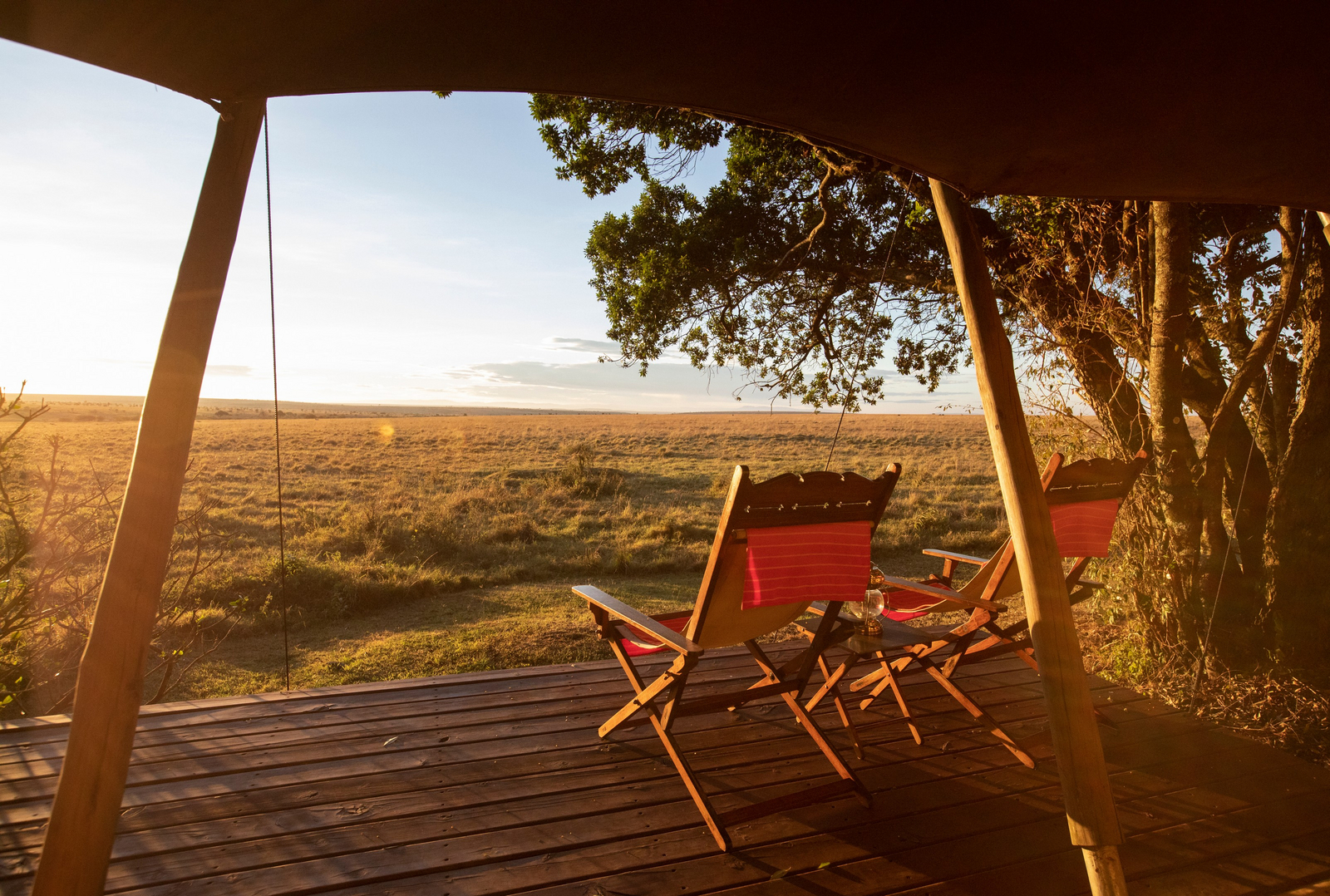 Elewana Elephant Pepper Camp Elewana Elephant Pepper Camp: Blick bei Sonnenuntergang