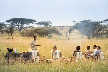 Namiri Plains Camp: Bush Dinner