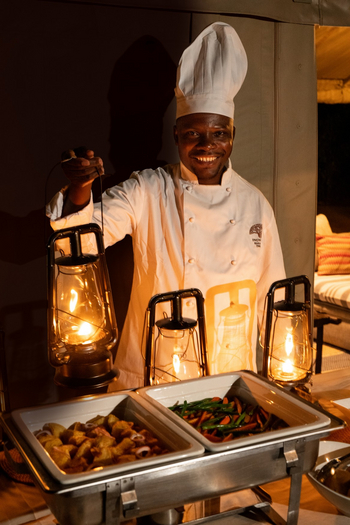 Ingwe Pan Camp: Essen und Trinken