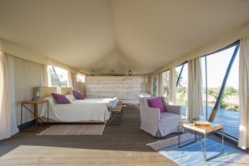 Mara Mara Tented Lodge: Gästezimmer mit zwei Einzelbetten