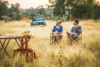 Jamtara Wilderness Camp: Kaffee im Gelände