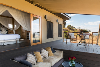 Lemala Mpingo Ridge Lodge: Blick ins Zelt