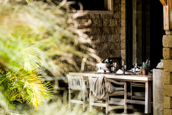 Segera Retreat: Lunch im Garten