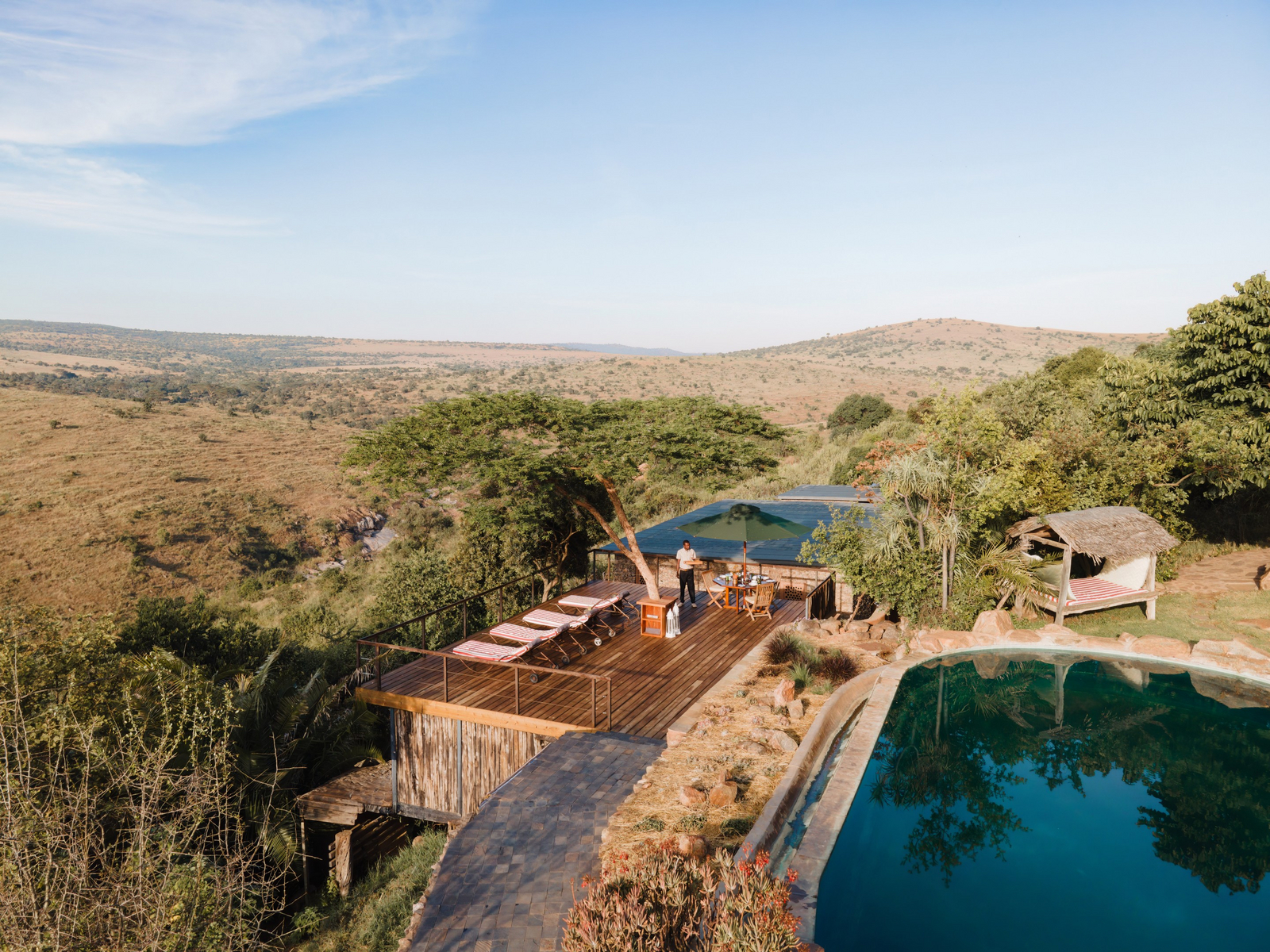 Borana Lodge Borana Lodge: Sonnenterasse mit nebenanliegendem Pool