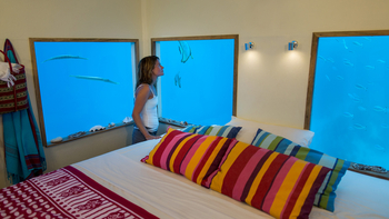 The Manta Resort: Fenster im Unterwasserzimmer