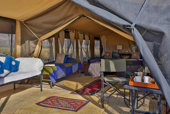 Lake Natron Camp: Blick in ein Gästezelt