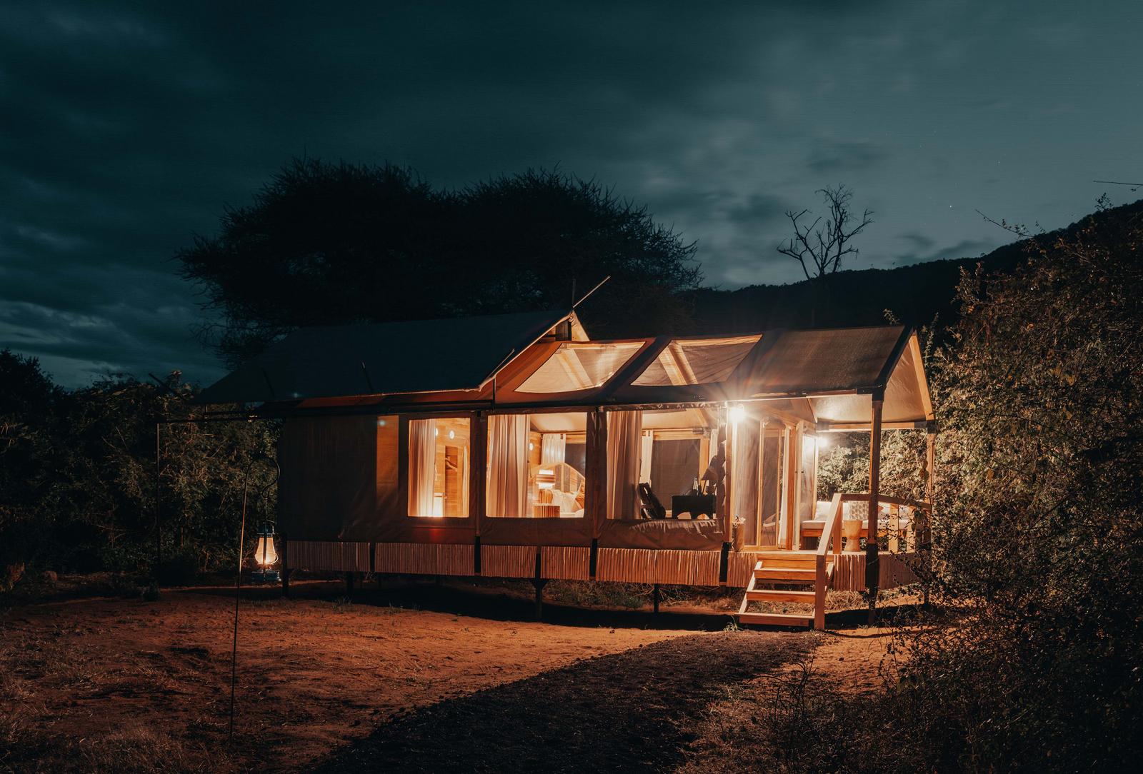 Wayo Manyara Green Camp Wayo Manyara Green Camp: Zelt mit zurückgezogenem Dach