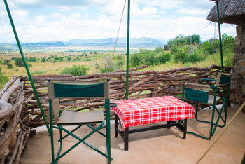 Kidepo Savannah Lodge: Safarizelt Terrasse