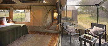 Olakira Migration Camp: Familienzelt Verbindungskorridor